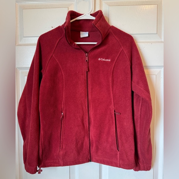 Columbia Burgundy Fleece Jacket - Picture 1 of 3